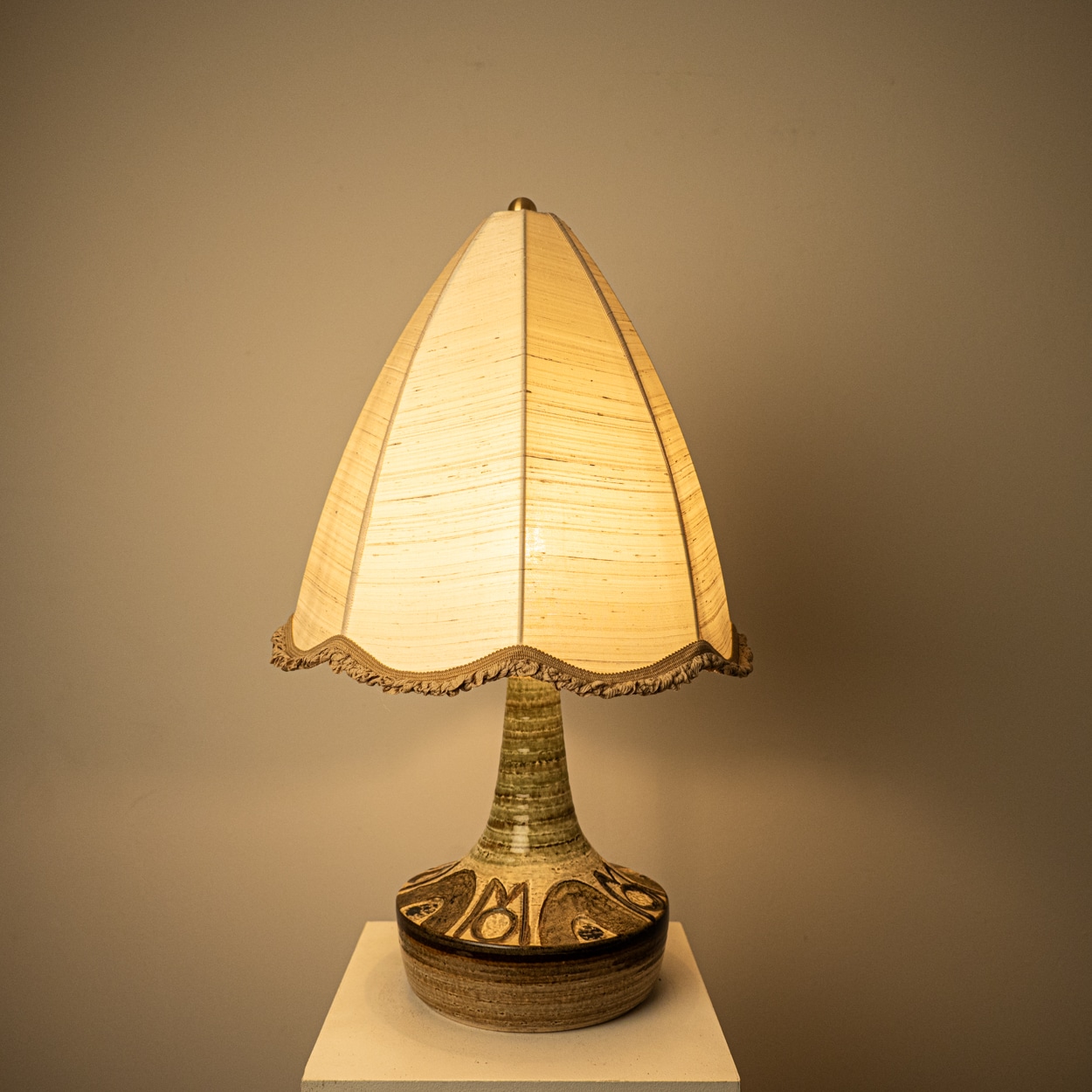 Pair of Ceramic Table Lamp by Noomi Backhausen for Soholm, Denmark 1960s