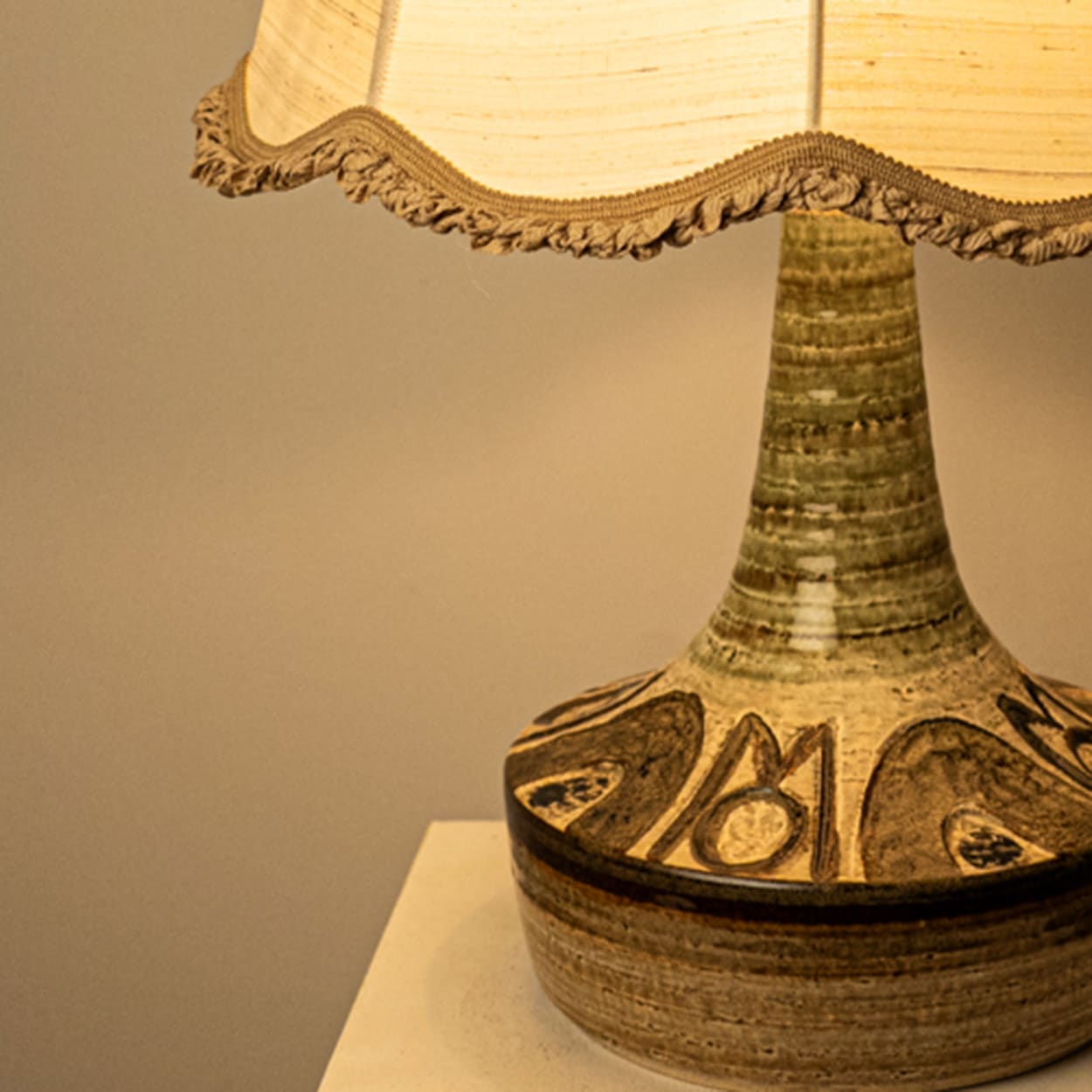 Pair of Ceramic Table Lamp by Noomi Backhausen for Soholm, Denmark 1960s