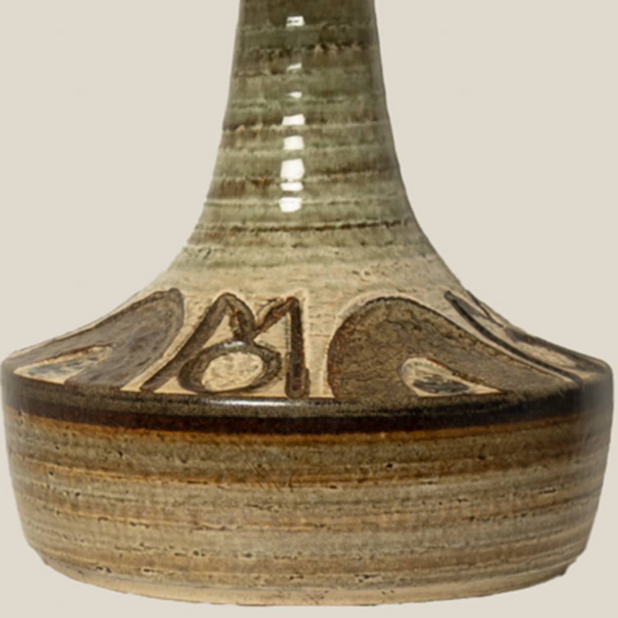 Pair of Ceramic Table Lamp by Noomi Backhausen for Soholm, Denmark 1960s