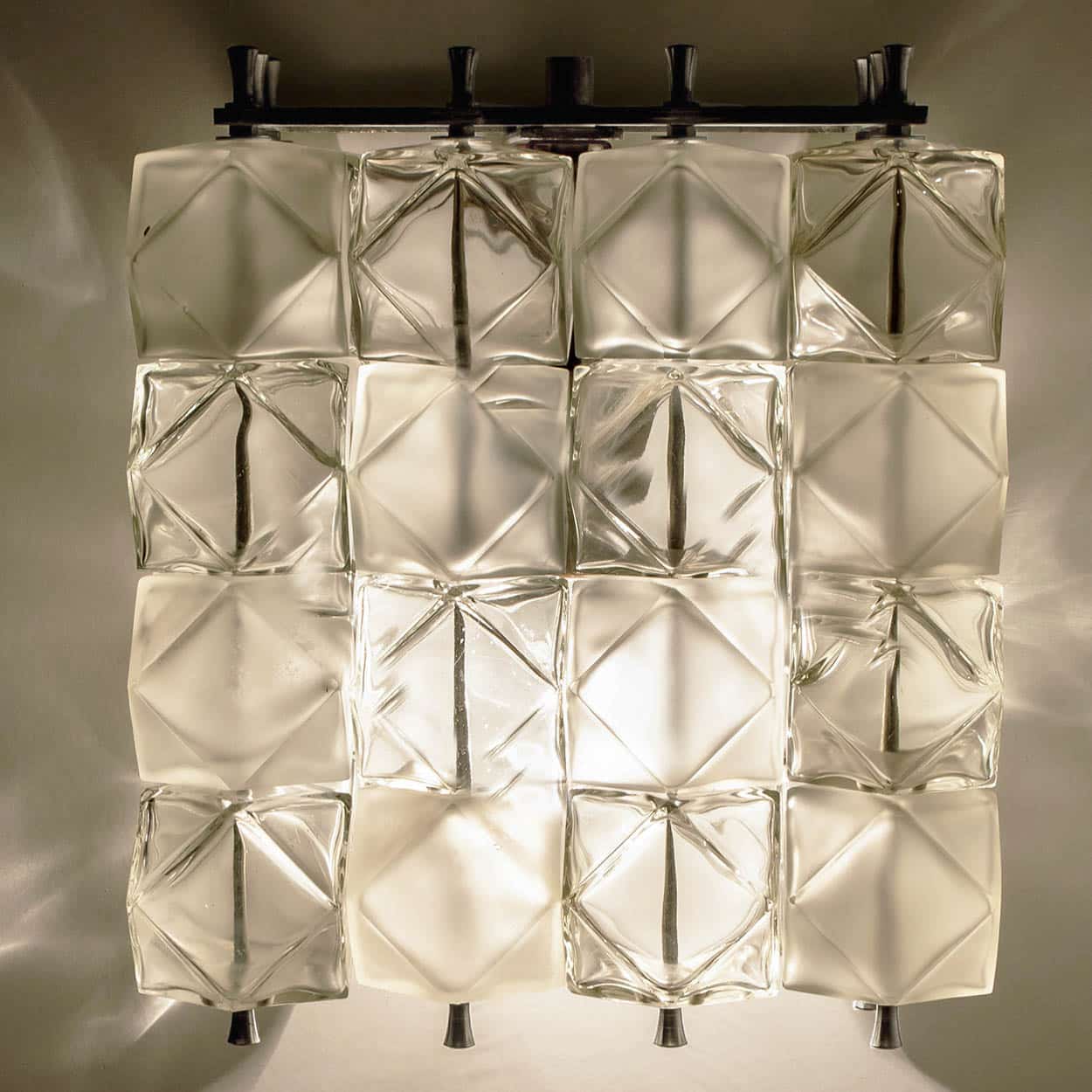 Several Filvem Voghera Crystal and Nickel Plated Wall Lamps