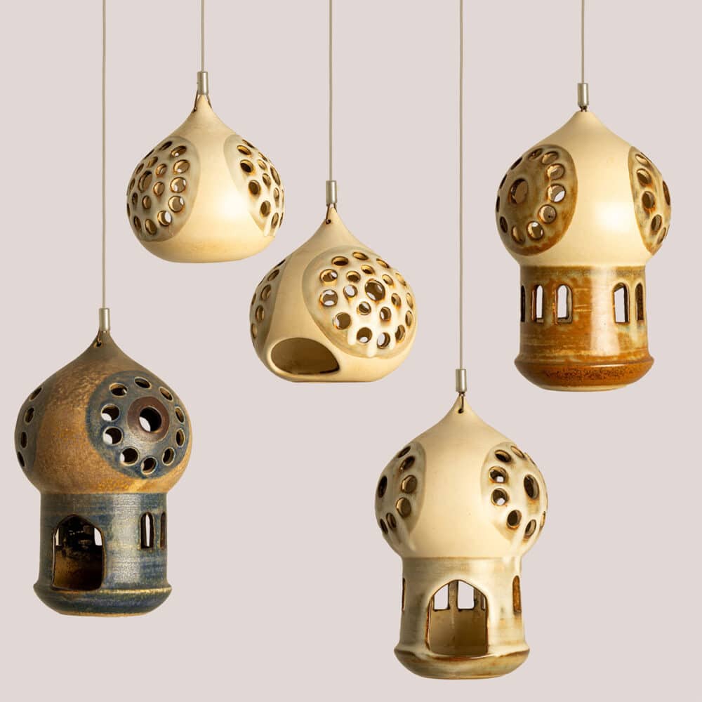 1 of the 5 Ceramic Lanterns, Denmark 1970