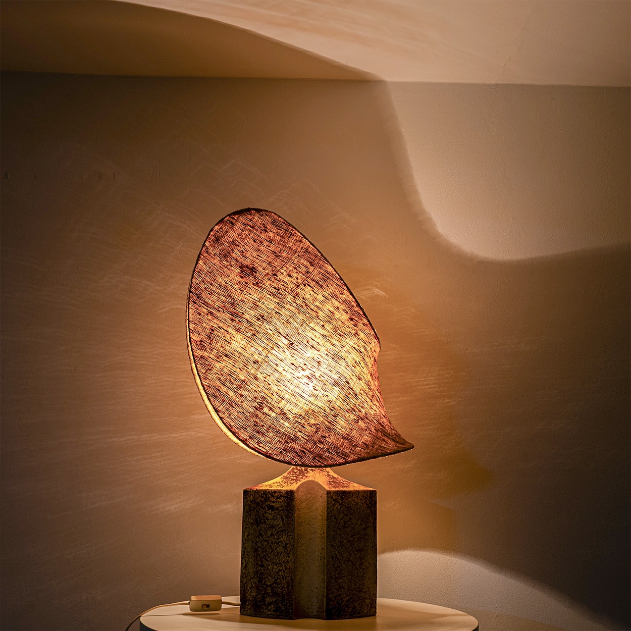 Ceramic Table Lamp for Soholm with Unique New Handmade Shade, Denmark 1960