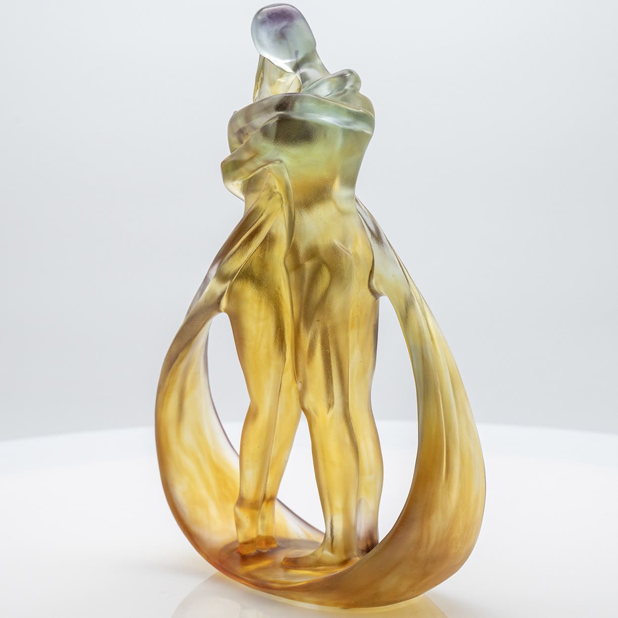 Cristellerie Lorraine Baccarat Crystal Glass Couple Dancers Sculpture, France
