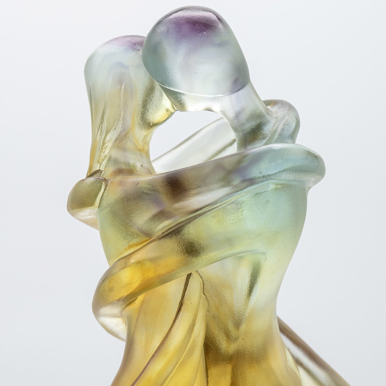 Cristellerie Lorraine Baccarat Crystal Glass Couple Dancers Sculpture, France