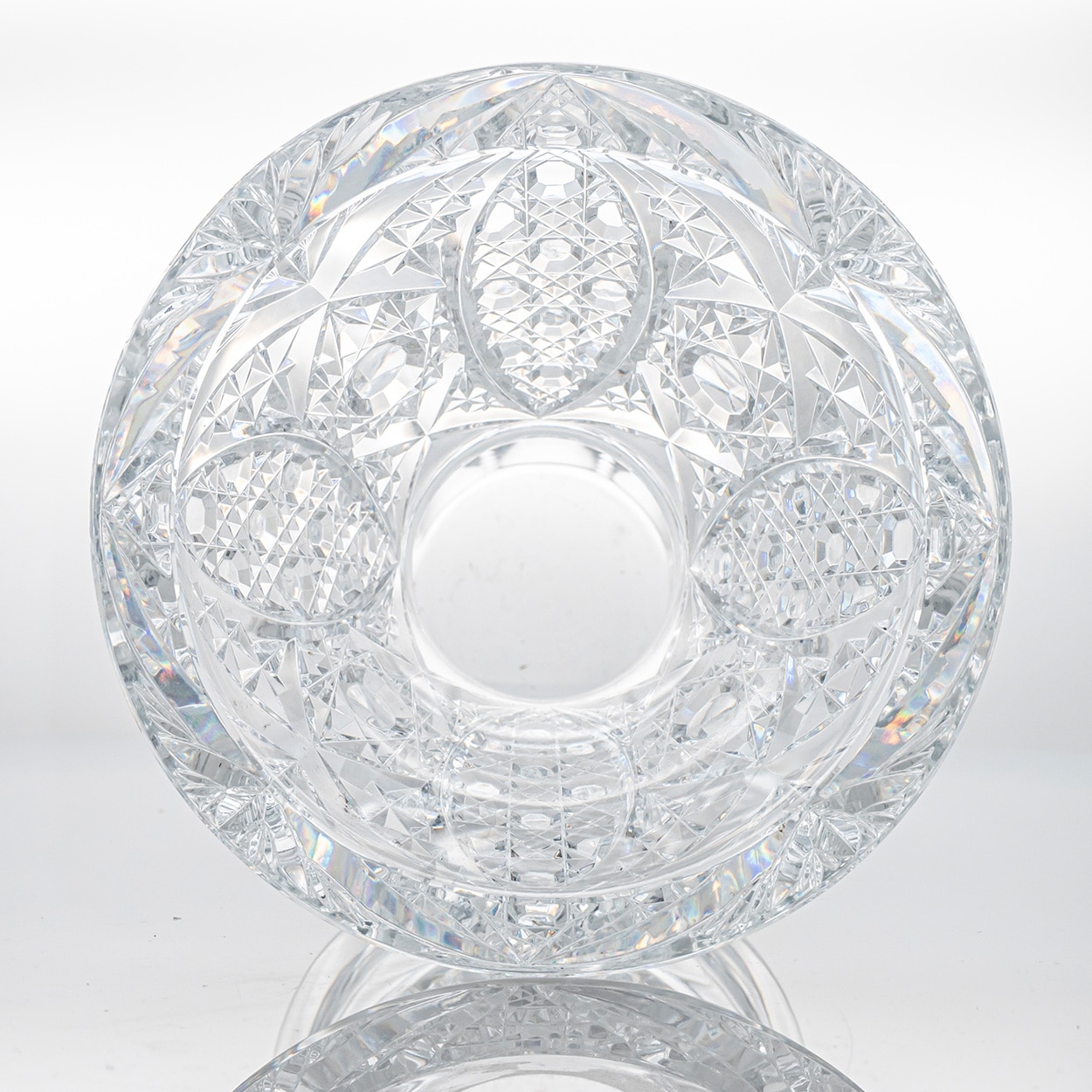 Baccarat Structured Exquisite Clear Crystal Vase, France