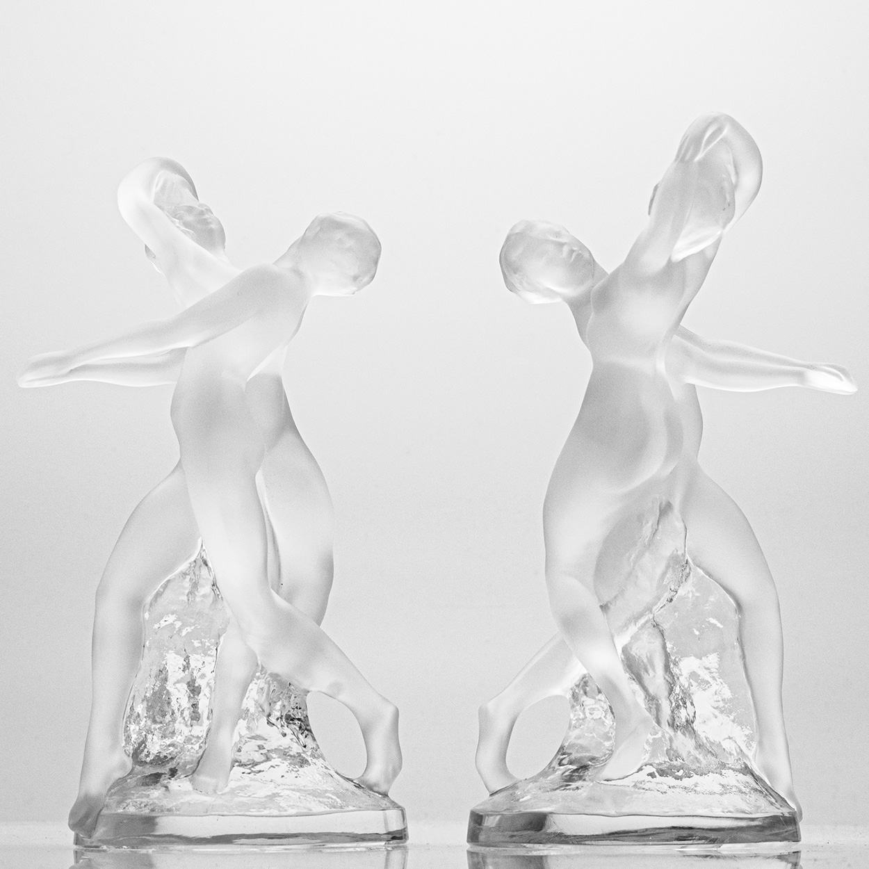 1 of the 2 Lalique Signed Dance Duo Crystal, France