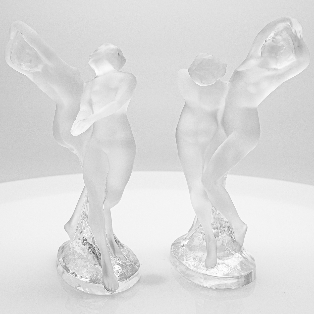 1 of the 2 Lalique Signed Dance Duo Crystal, France