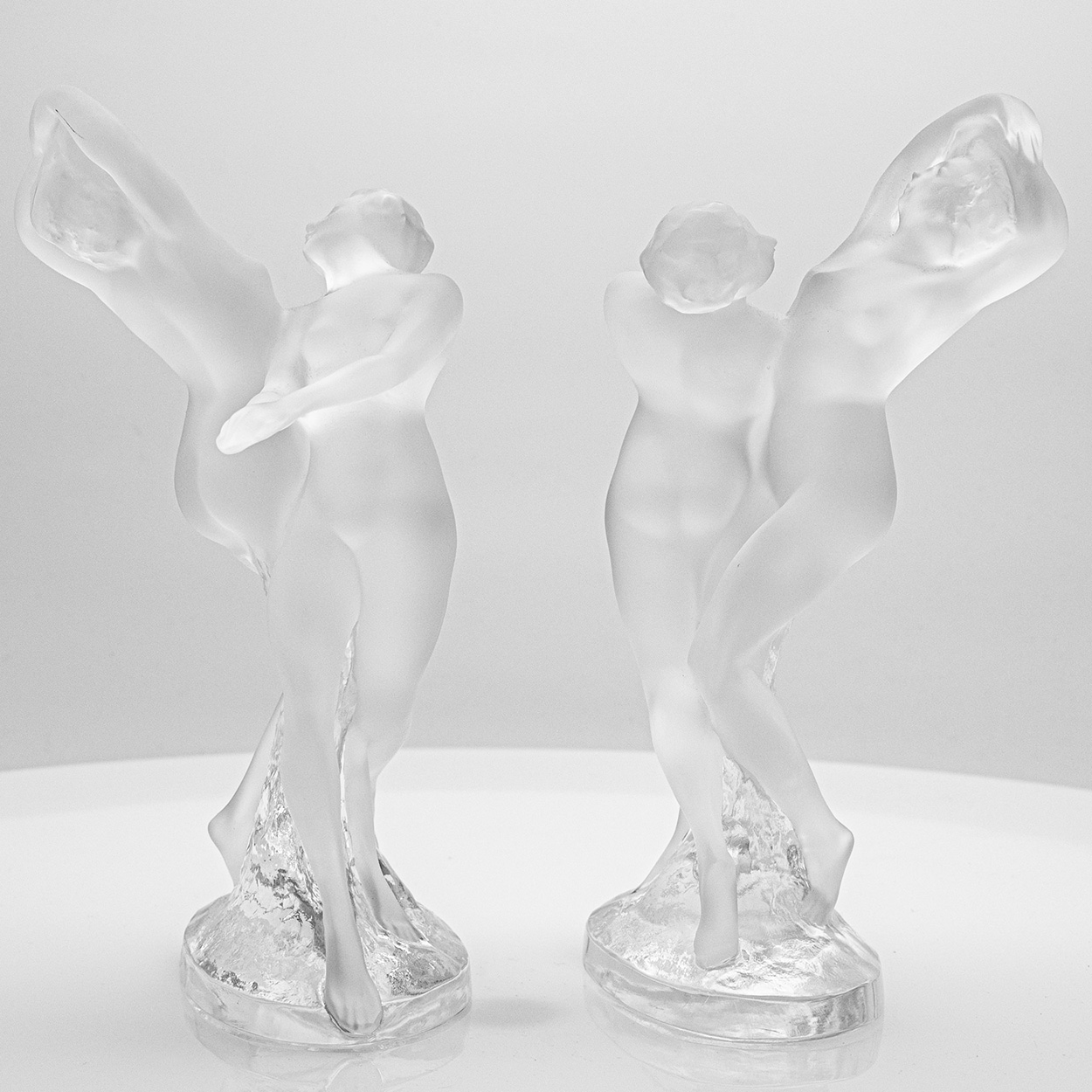 1 of the 2 Lalique Signed Dance Duo Crystal, France