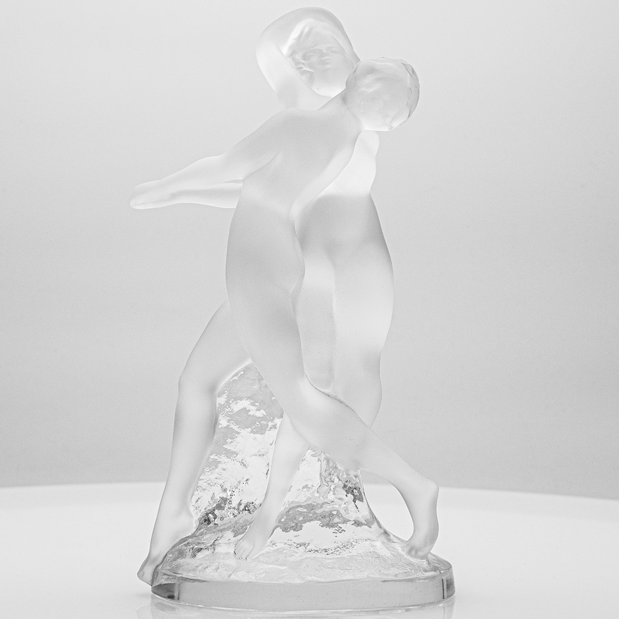 1 of the 2 Lalique Signed Dance Duo Crystal, France
