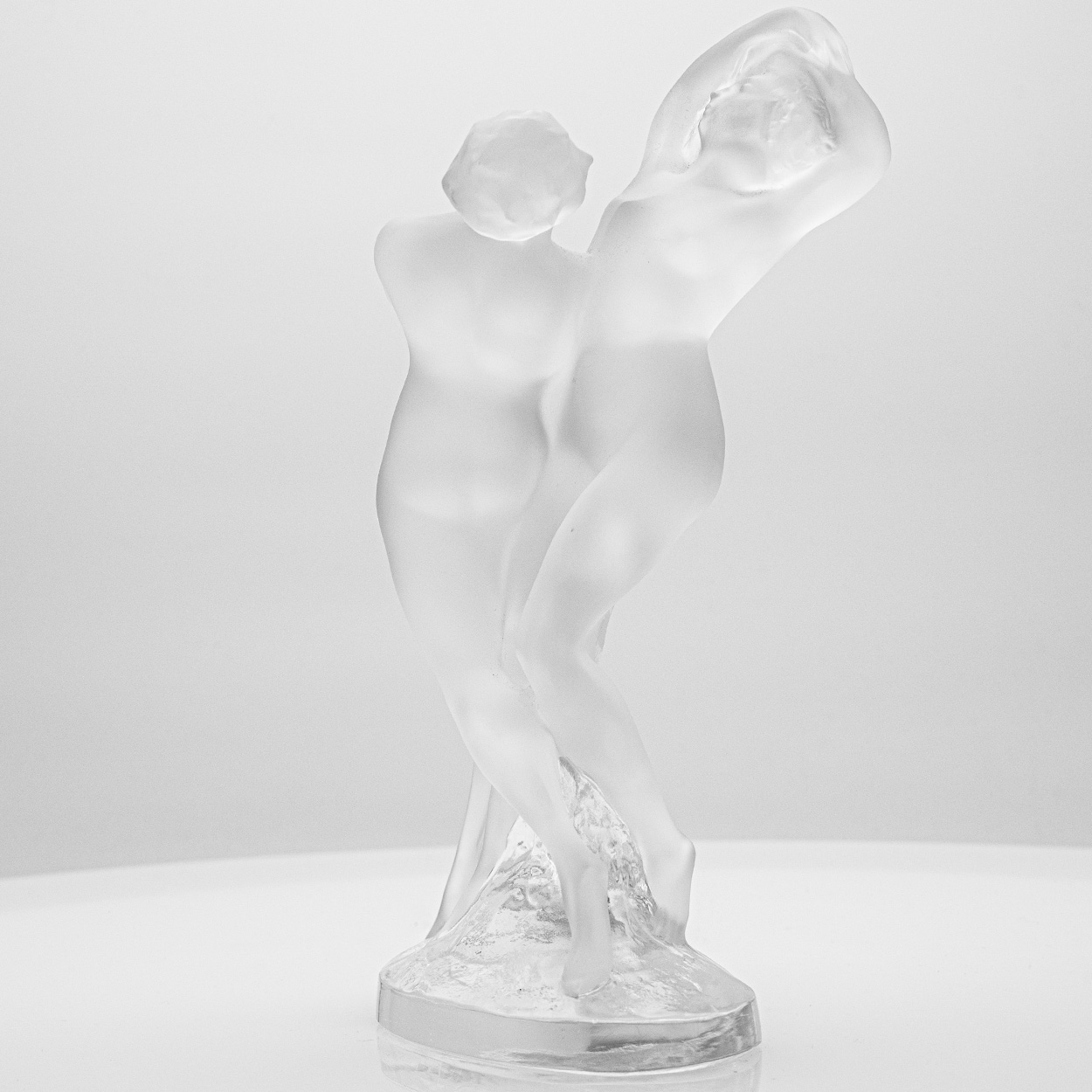 1 of the 2 Lalique Signed Dance Duo Crystal, France