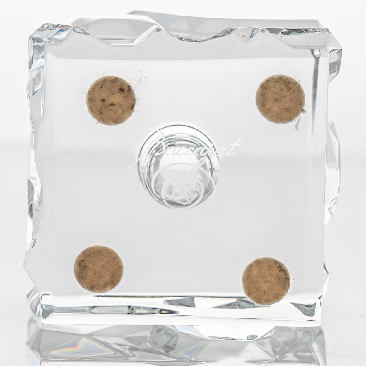 Pair of Baccarat Structured Exquisite Clear Crystal Vase, France