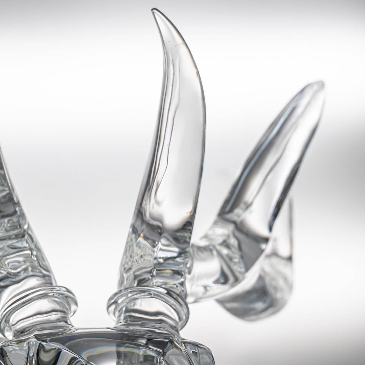 Exeptional XXL Baccarat Signed Crystal Stag Head Sculpture, France