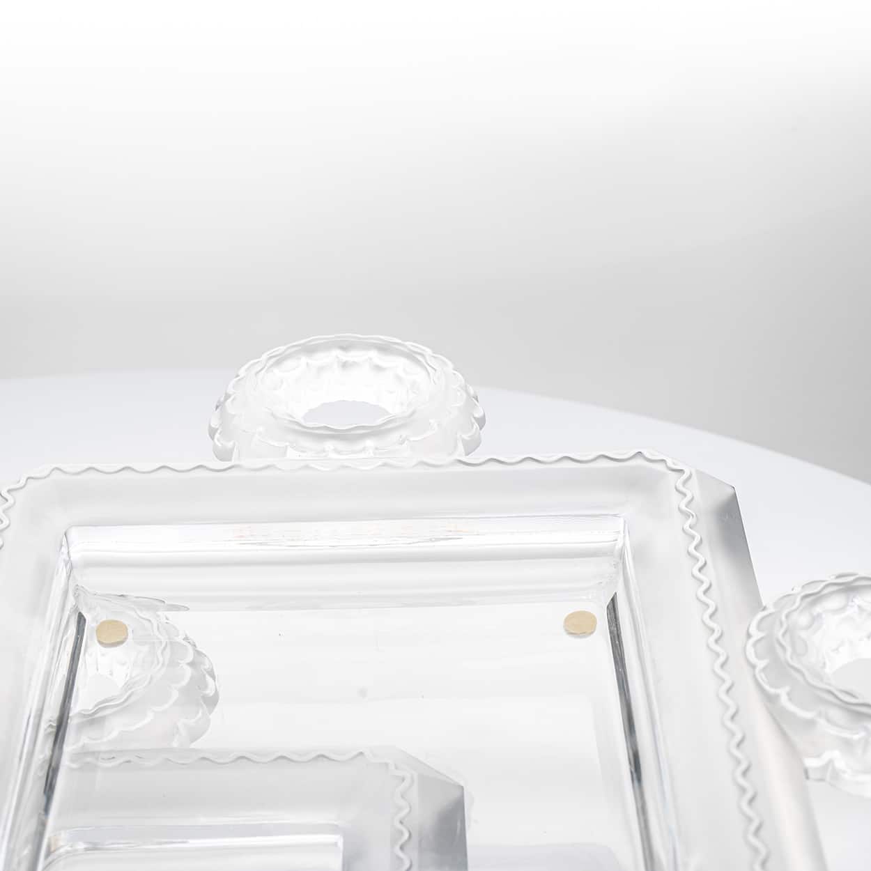 1 of the 2 Lalique Signed Frosted Crystal Cluny, France