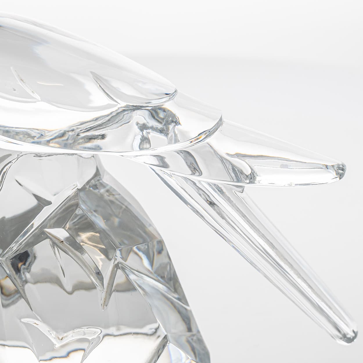 Baccarat Signed Crystal Cockatoo Okimono Sculpture, France