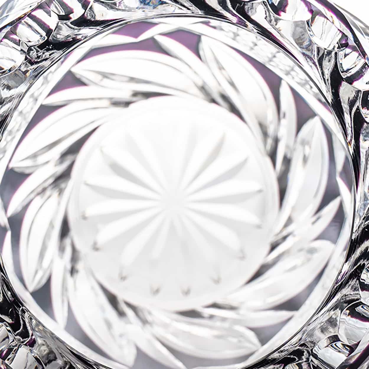 Baccarat Structured Amethyst and Clear Crystal Vase, France