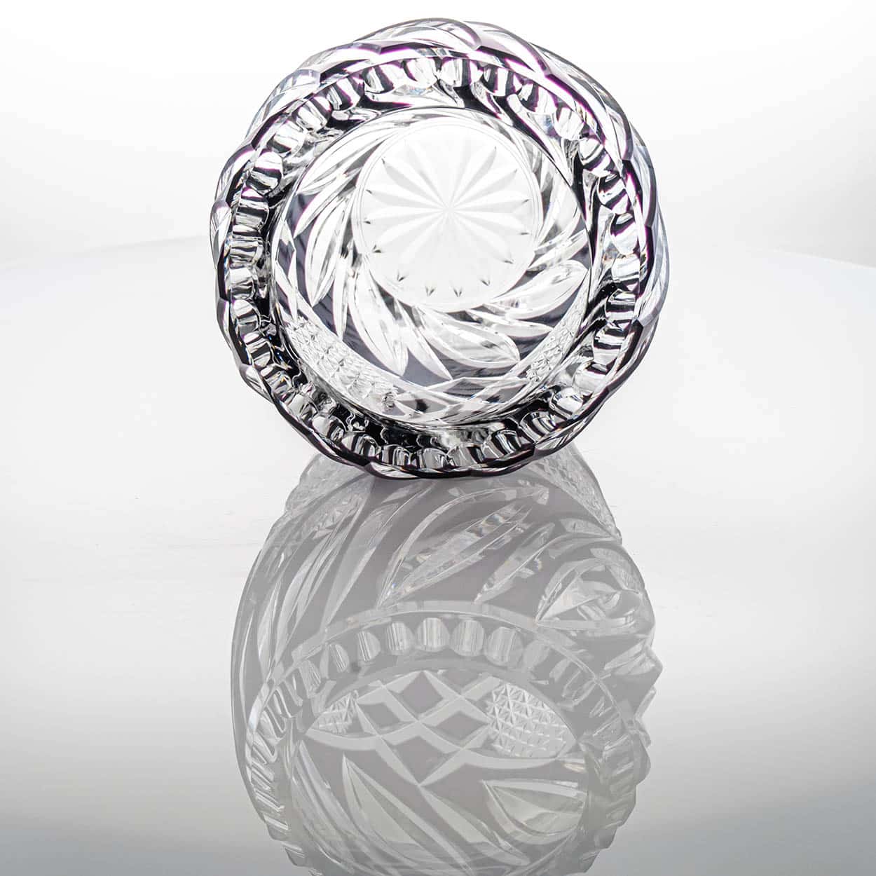 Baccarat Structured Amethyst and Clear Crystal Vase, France