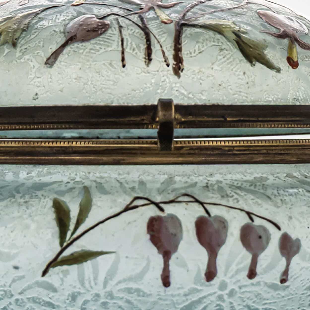 Candy Jar, Enamelled Art Glass, France