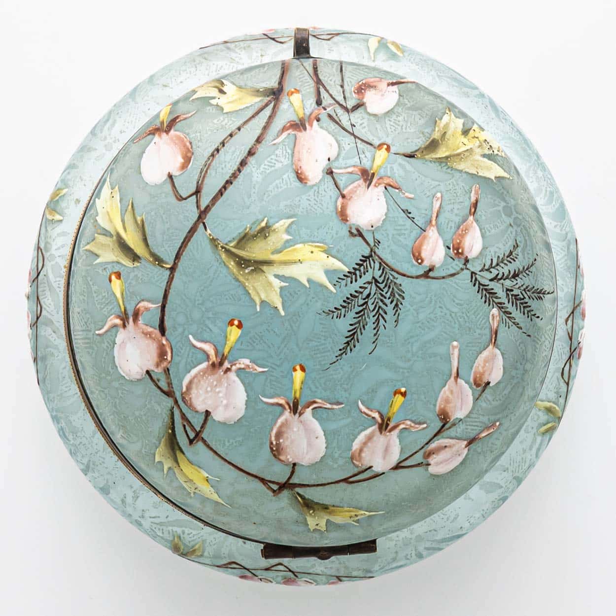 Candy Jar, Enamelled Art Glass, France