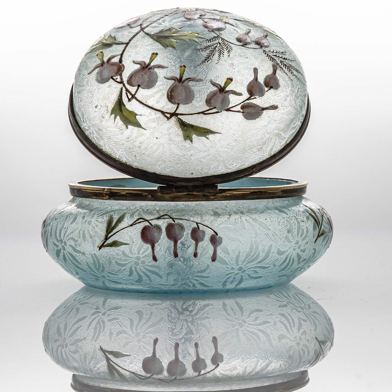 Candy Jar, Enamelled Art Glass, France