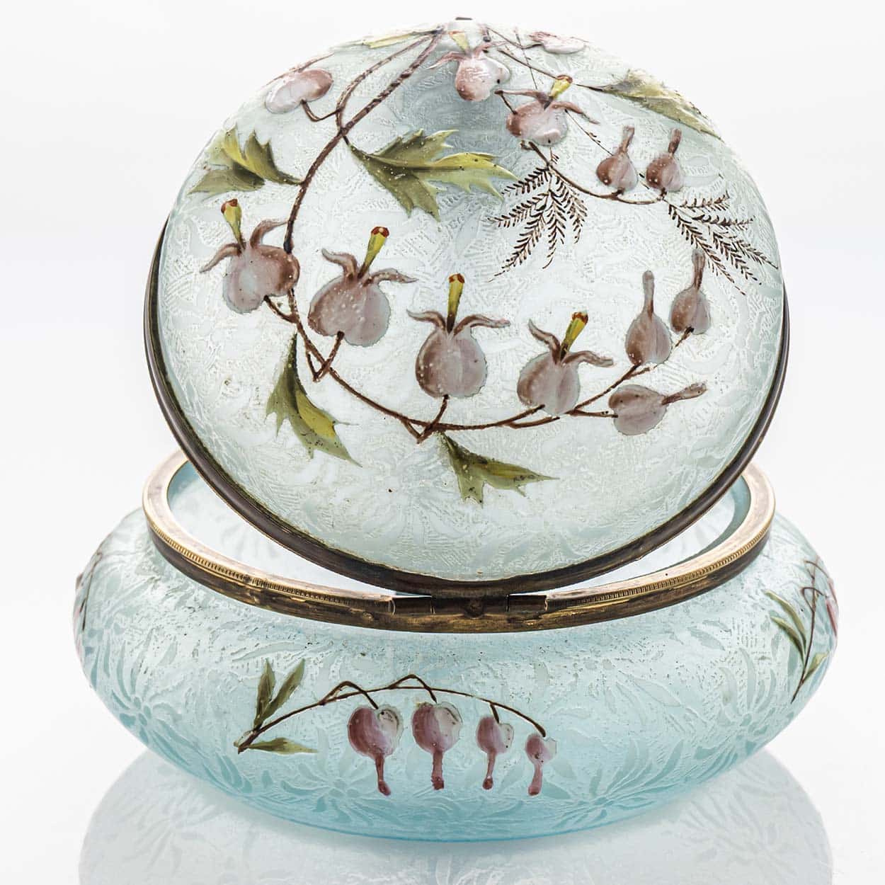 Candy Jar, Enamelled Art Glass, France