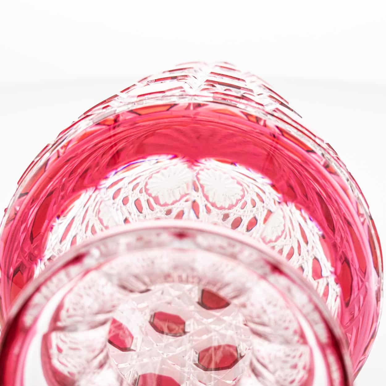Baccarat Structured Hibiscus and Clear Crystal Vase, France