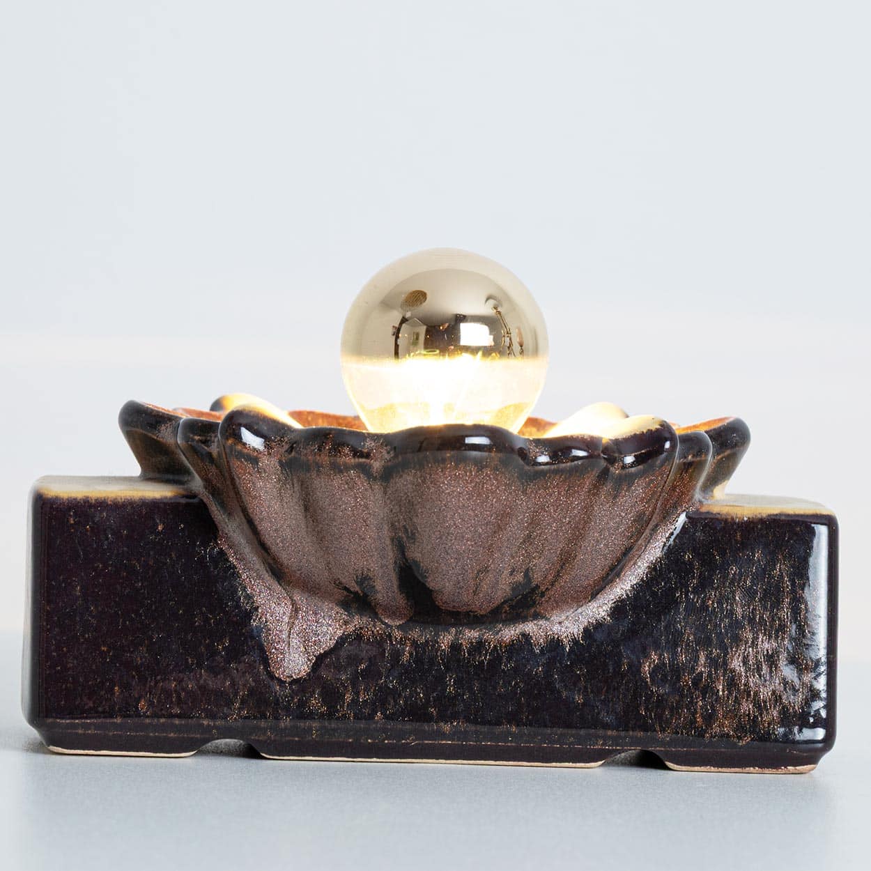 Pair of Rectangular Flower Shaped Wall Lights Ceramic by Pan, Denmark 1970