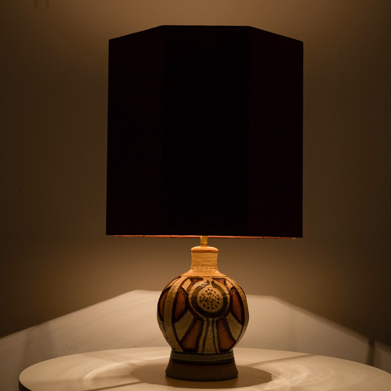 Pair of Soholm Lamps with Custom Brique Lampshades René Houben, 1960s