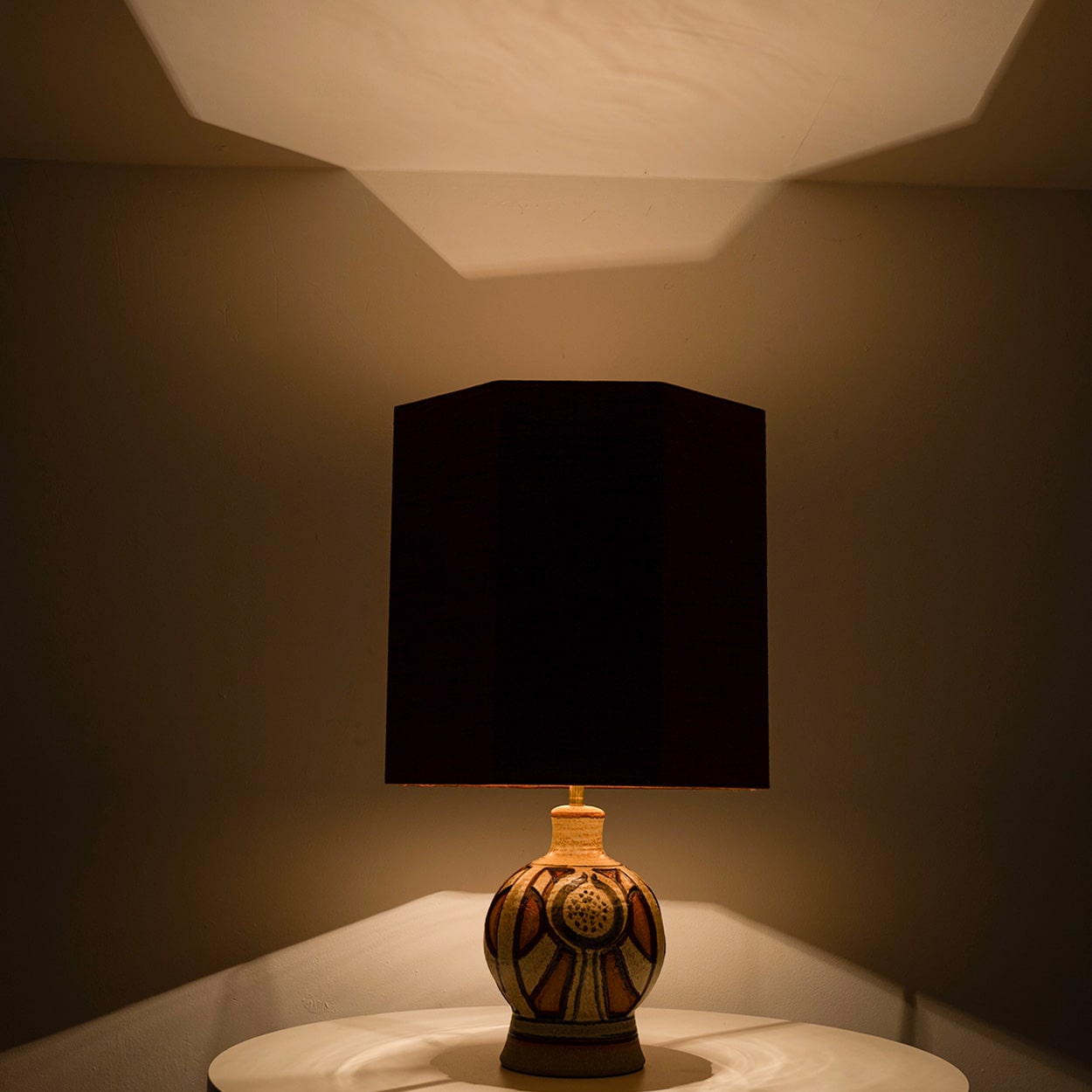 Pair of Soholm Lamps with Custom Brique Lampshades René Houben, 1960s