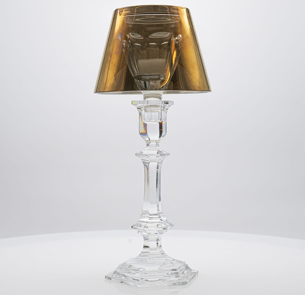 Gold Baccarat Harcourt Our Fire Candle Holder by Philippe Starck, France