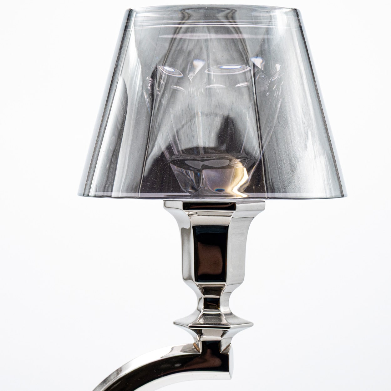 Silver Baccarat Harcourt Our Fire Candle Holder Two Arms Philippe Starck, France