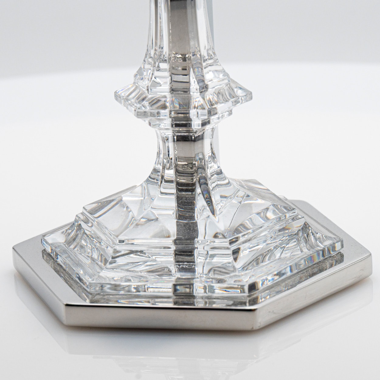 Silver Baccarat Harcourt Our Fire Candle Holder Two Arms Philippe Starck, France