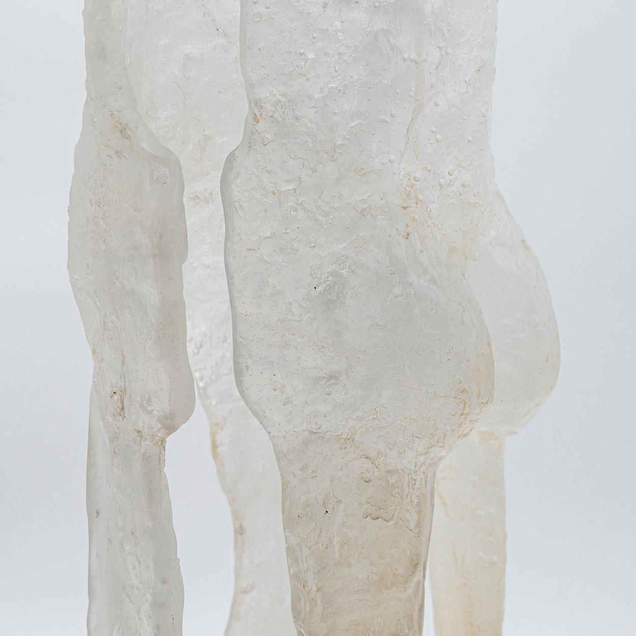 Large Daum Male and Female Pâte de verre Sculpture, Couturier, France