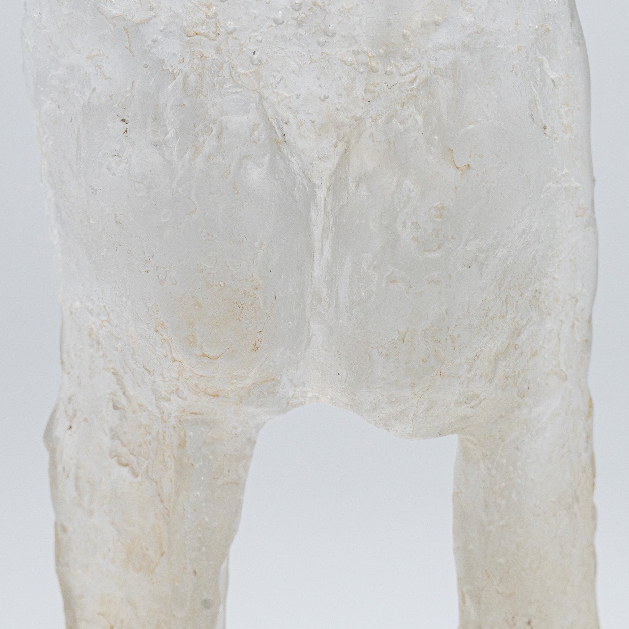 Large Daum Male and Female Pâte de verre Sculpture, Couturier, France