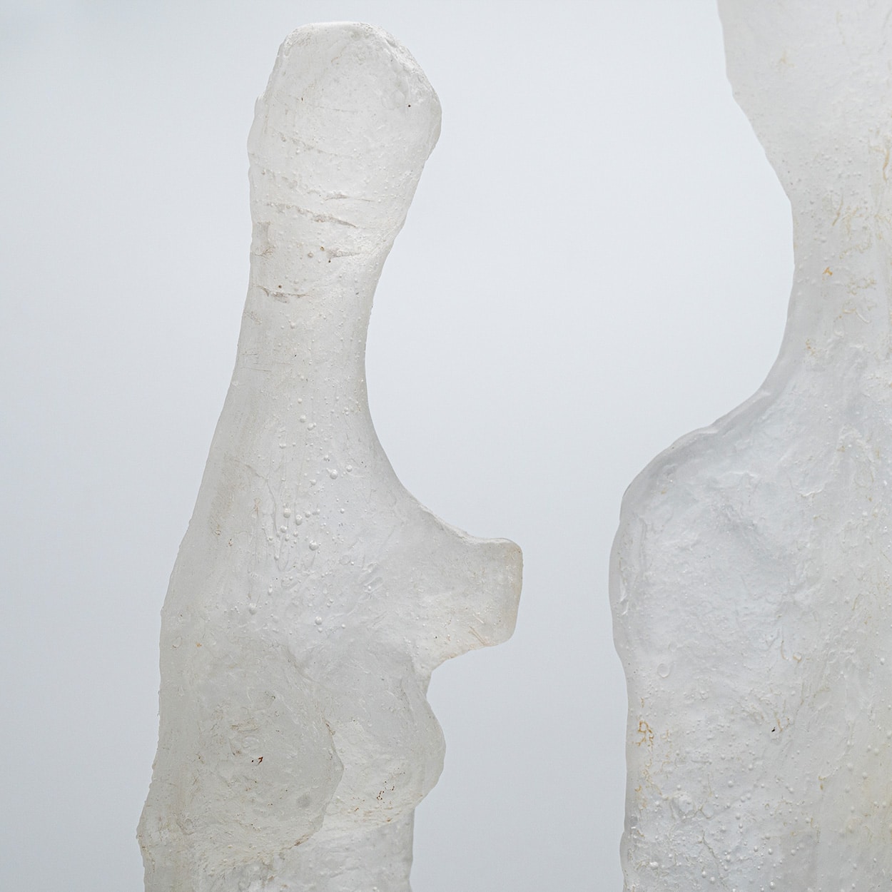 Large Daum Male and Female Pâte de verre Sculpture, Couturier, France
