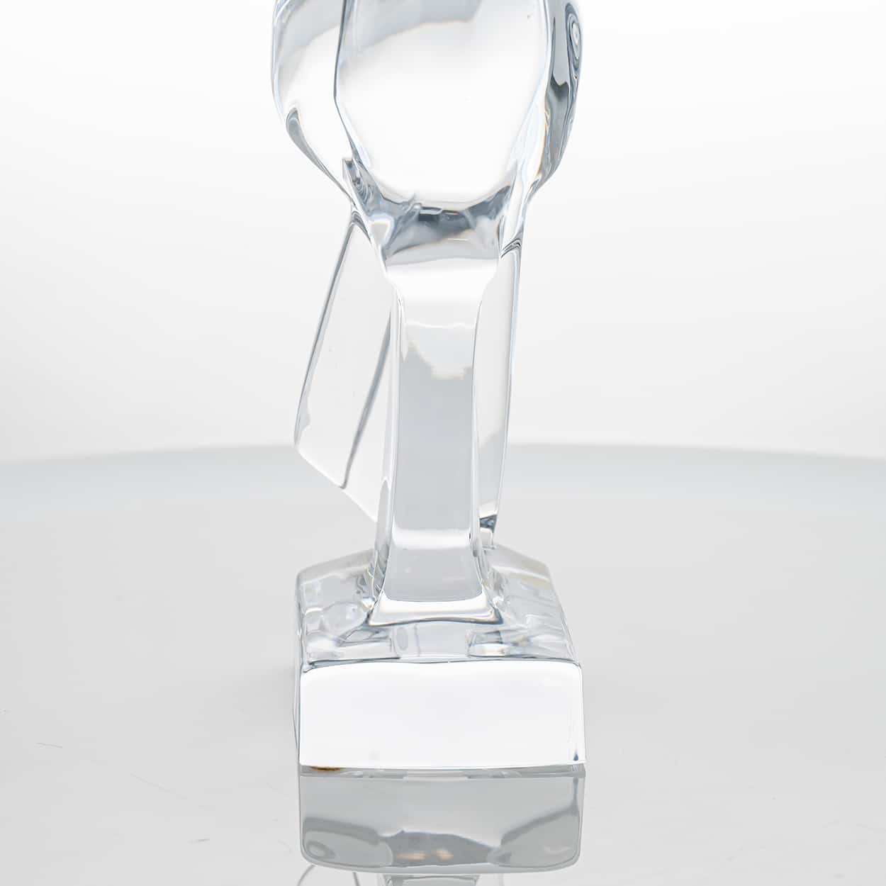 Daum Cockatoo Clear Multicolor Crystal Glass Sculpture, France