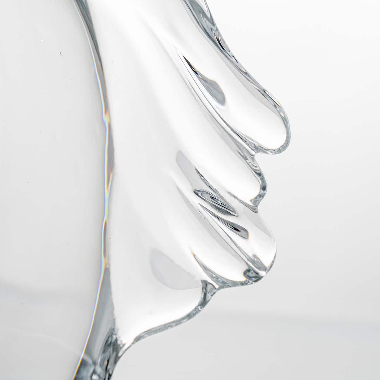 Set of 2 Daum Horse Head Clear Crystal Glass Sculpture, France