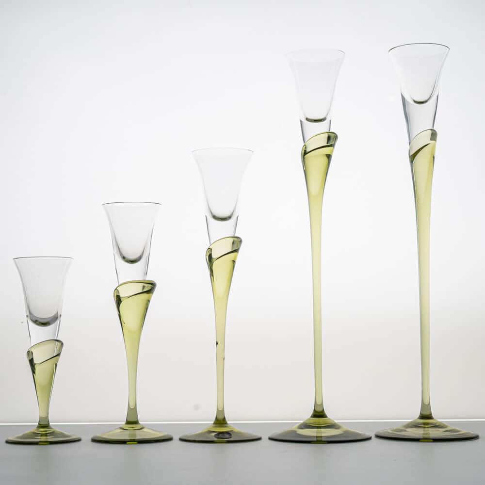 Set of 5 Rosenthal Studio Line Papyrus Candle Holders, Michael Boehm