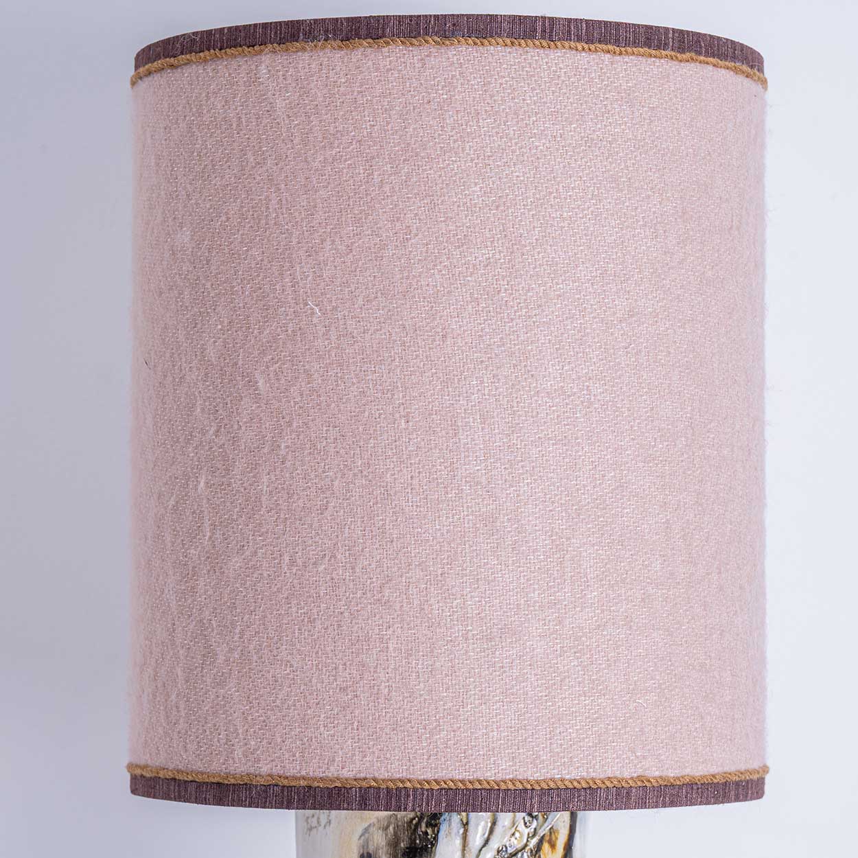 1 of the 2 Gorgeous Table Lamps by Jeppe Hagedorn, Pink Shade, Denmark 1960s