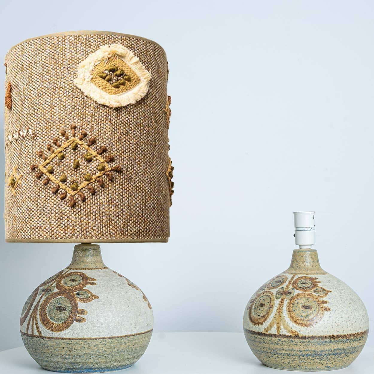 Pair of  Soholm Ceramic Table Lamps, Noomi Backhausen, Denmark 1960