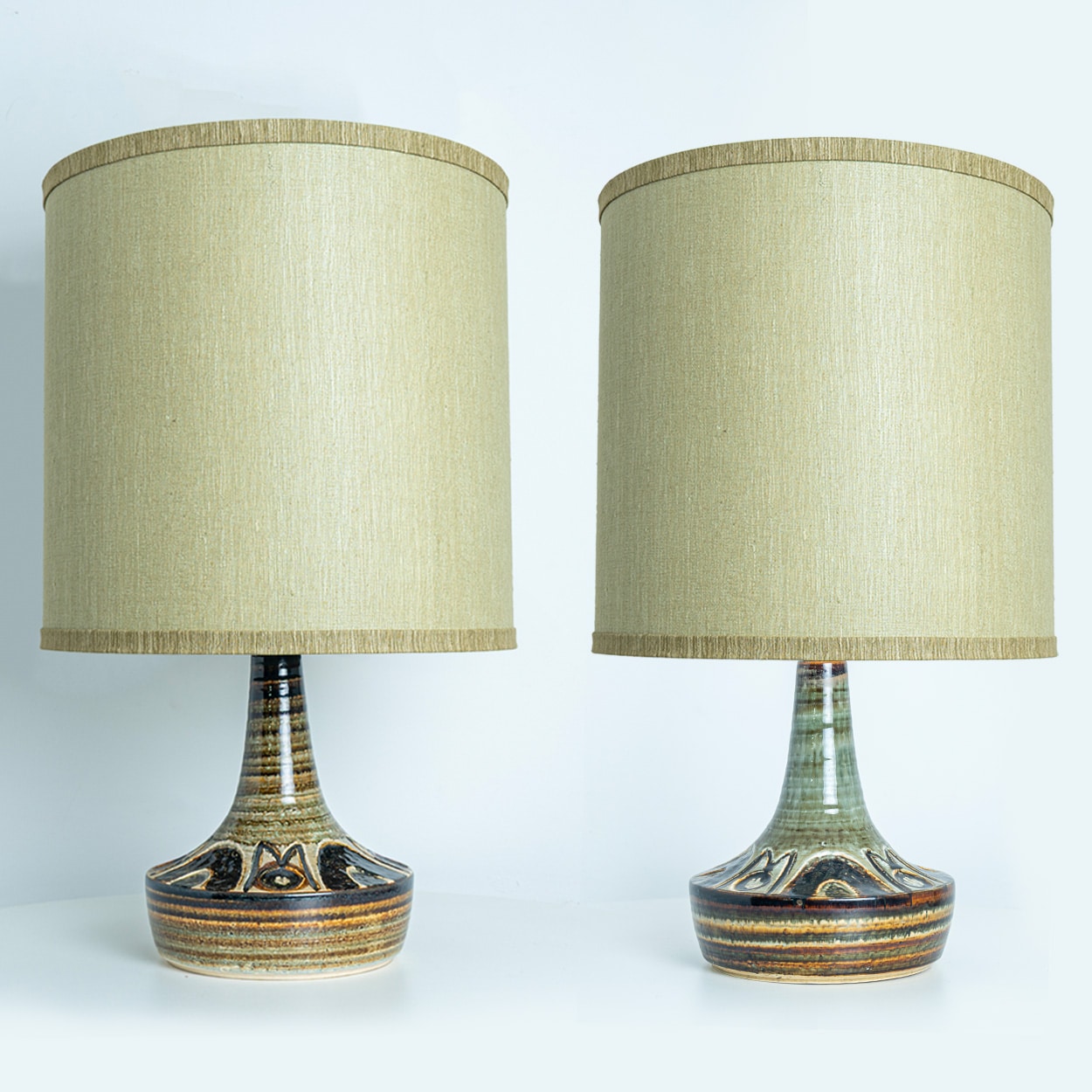 Pair of Soholm Ceramic Table Lamps by Noomi Backhausen, Denmark 1960