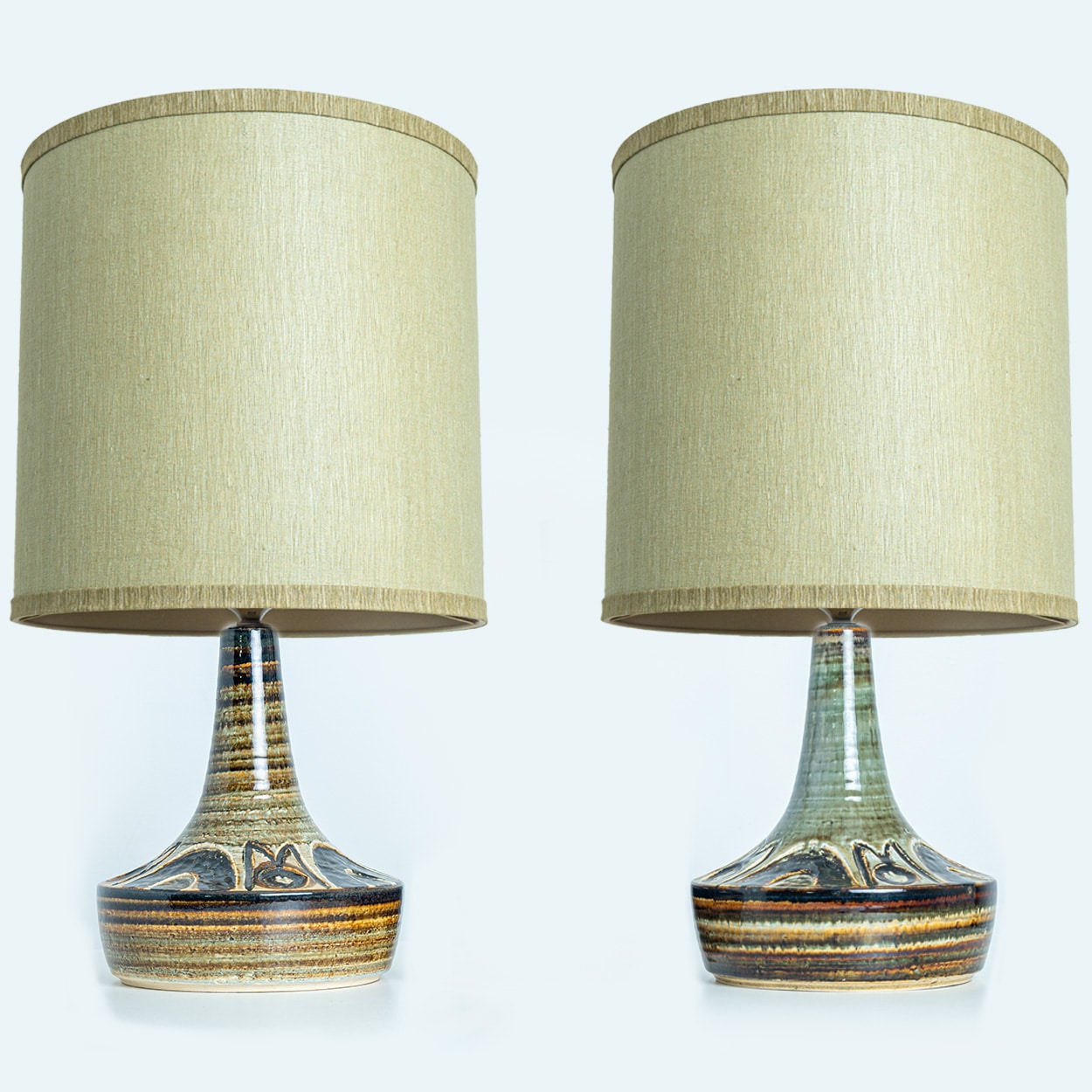Pair of Soholm Ceramic Table Lamps by Noomi Backhausen, Denmark 1960
