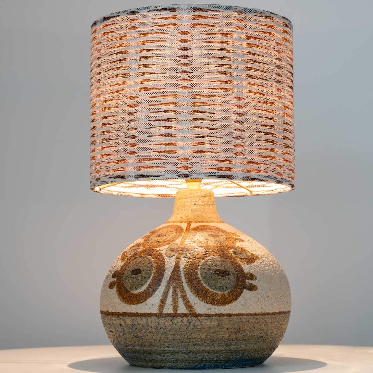 1 of the 2 Soholm Ceramic Table Lamps with Custom Lampshades, Noomi Backhausen