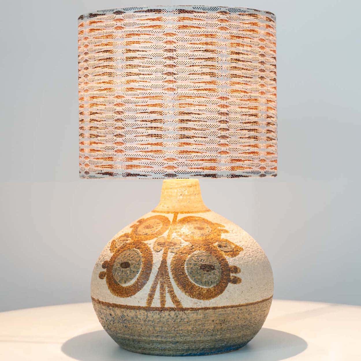 1 of the 2 Soholm Ceramic Table Lamps with Custom Lampshades, Noomi Backhausen
