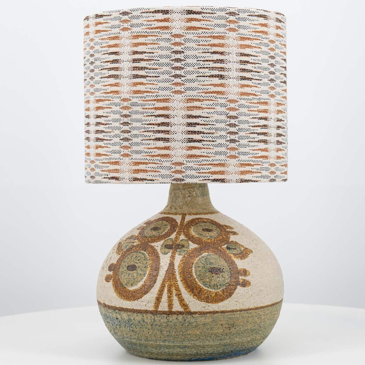 1 of the 2 Soholm Ceramic Table Lamps with Custom Lampshades, Noomi Backhausen