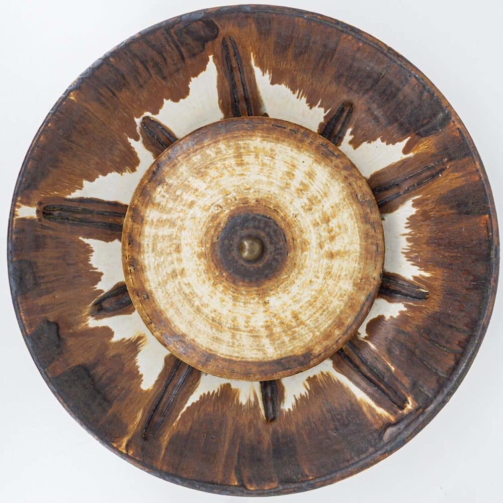 Elegant Wall Light with Brown and Beige Accents, Axella, Denmark 1970