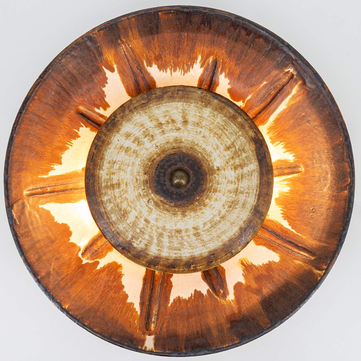 Elegant Wall Light with Brown and Beige Accents, Axella, Denmark 1970