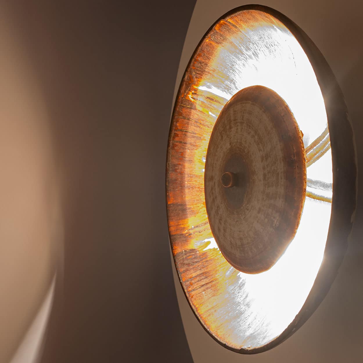 Elegant Wall Light with Brown and Beige Accents, Axella, Denmark 1970