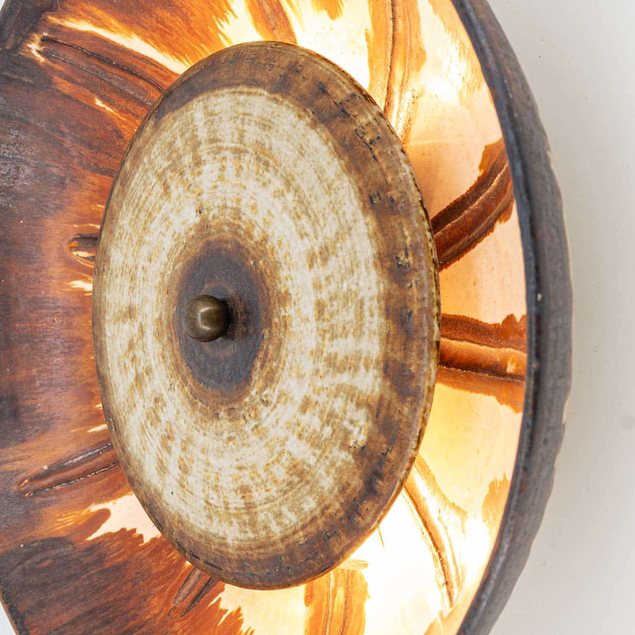 Elegant Wall Light with Brown and Beige Accents, Axella, Denmark 1970