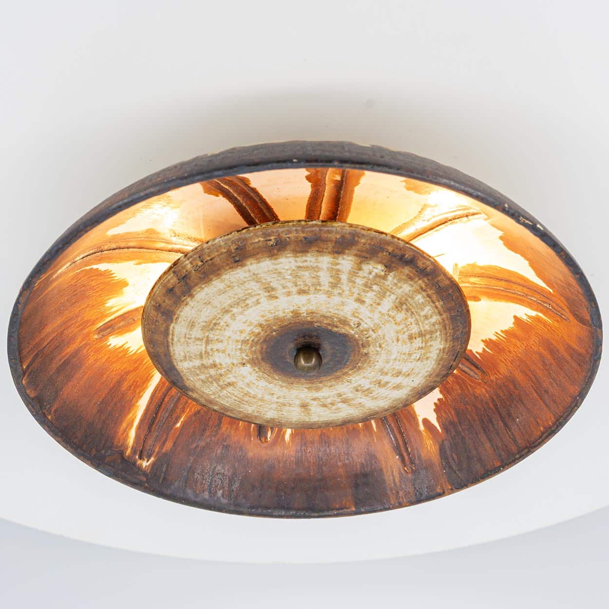Elegant Wall Light with Brown and Beige Accents, Axella, Denmark 1970