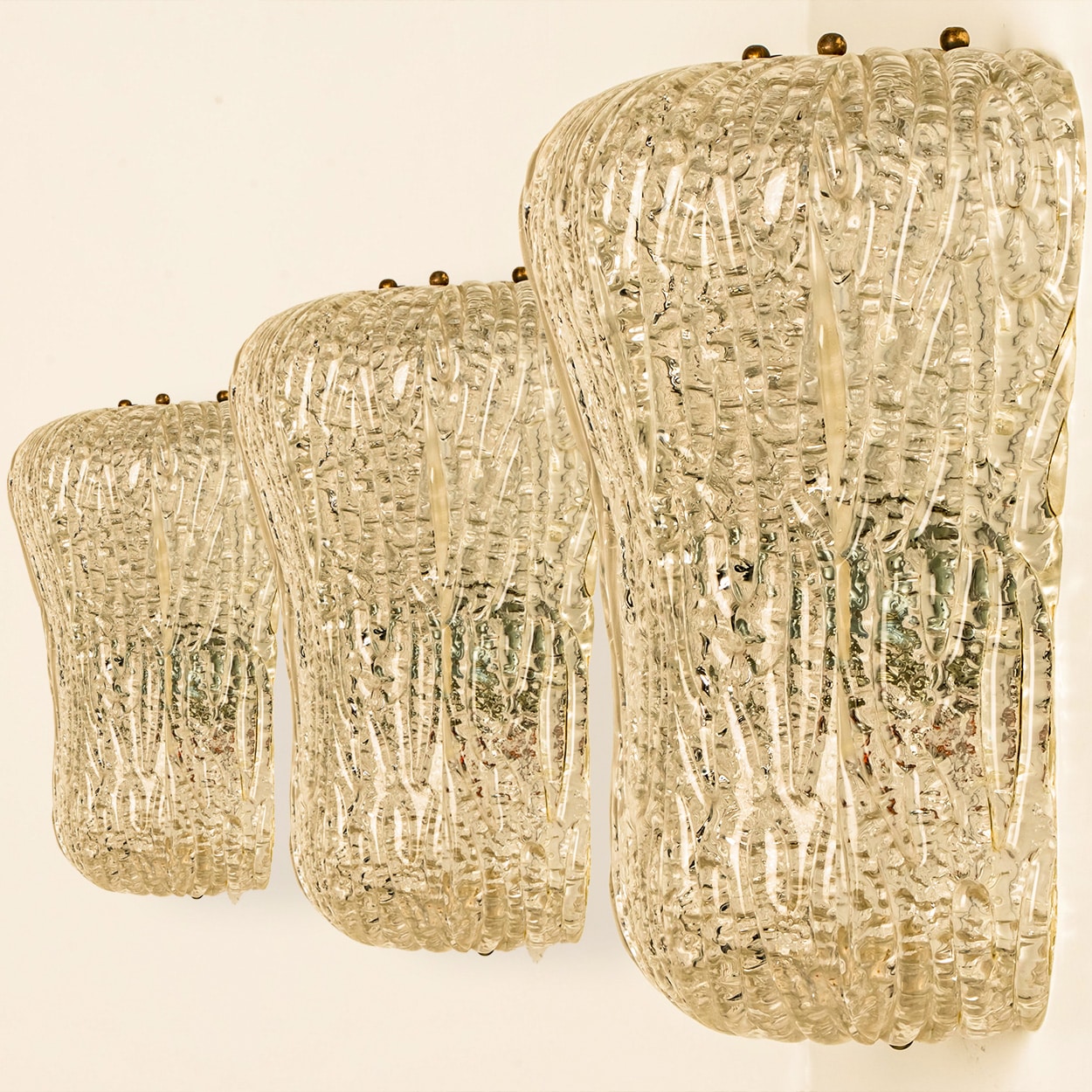 Pair of Barovier&Toso Glass and Wall Sconces, Italy 1940s